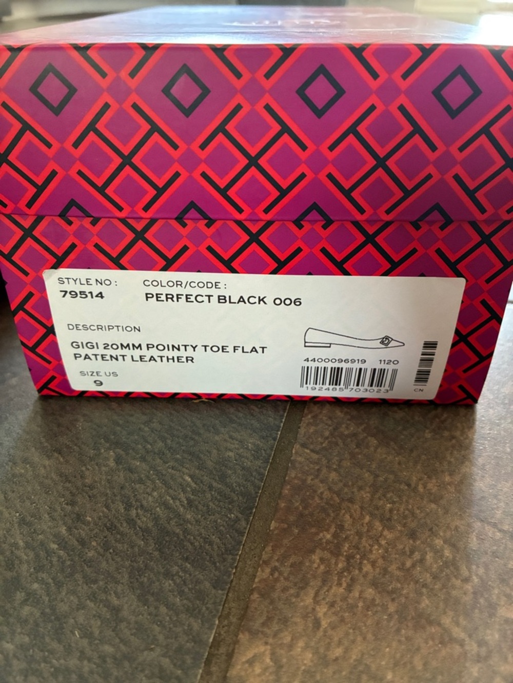 Tory Burch Gigi Pointed Toe Black Flats - Picture 5 of 6